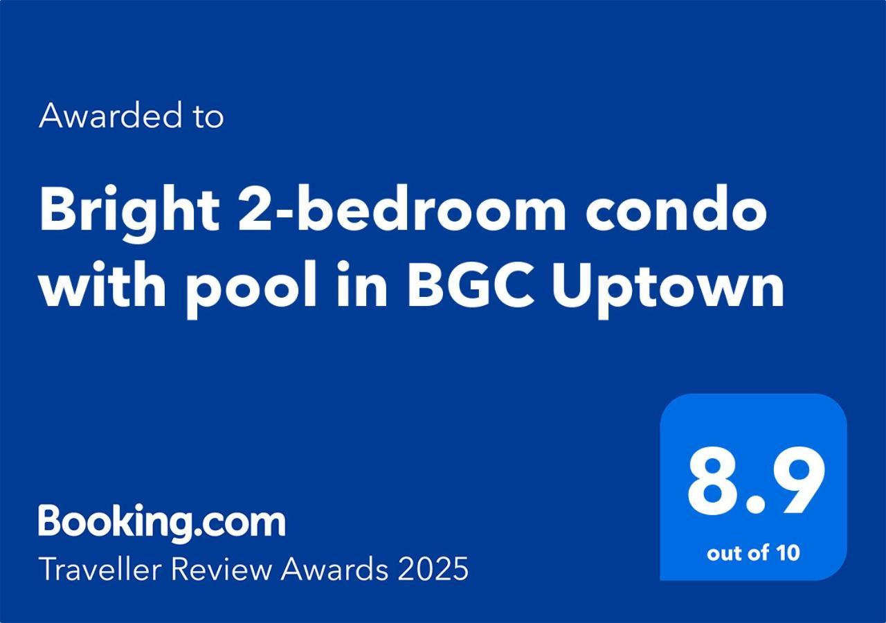 Bright 2-Bedroom Condo With Pool In Bgc Uptown Manila Ngoại thất bức ảnh